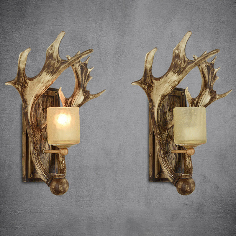 RusticAntler - Rustieke Wandlamp met Eén Bulb