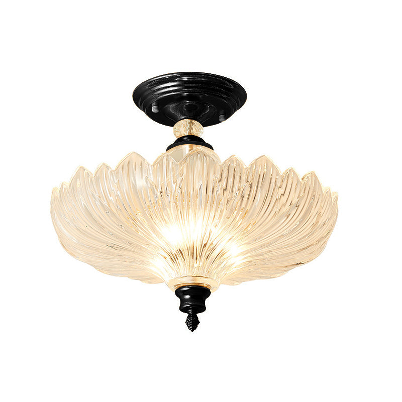 Elegante Zwart/Gouden Plafondlamp met Kristallen