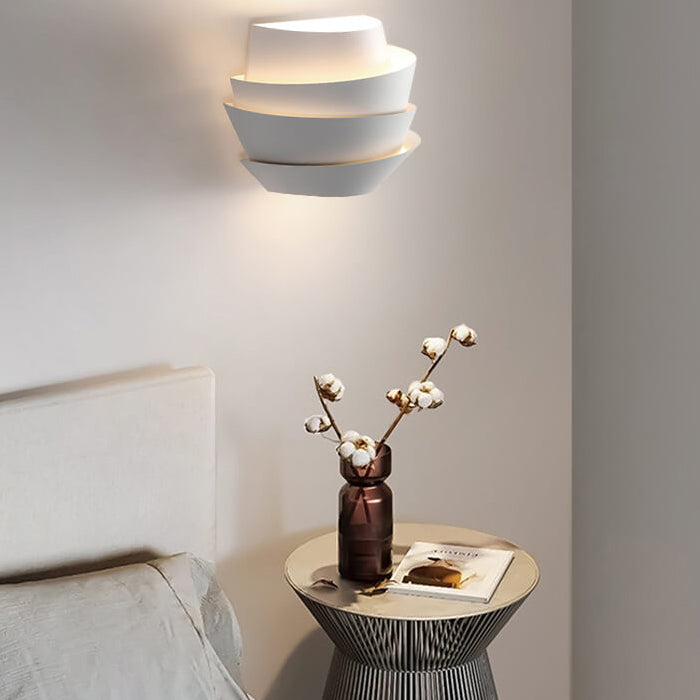 Nordic Minimalistische Lagen Halve Cilinder Ijzeren Wandlamp met 2 Lampen