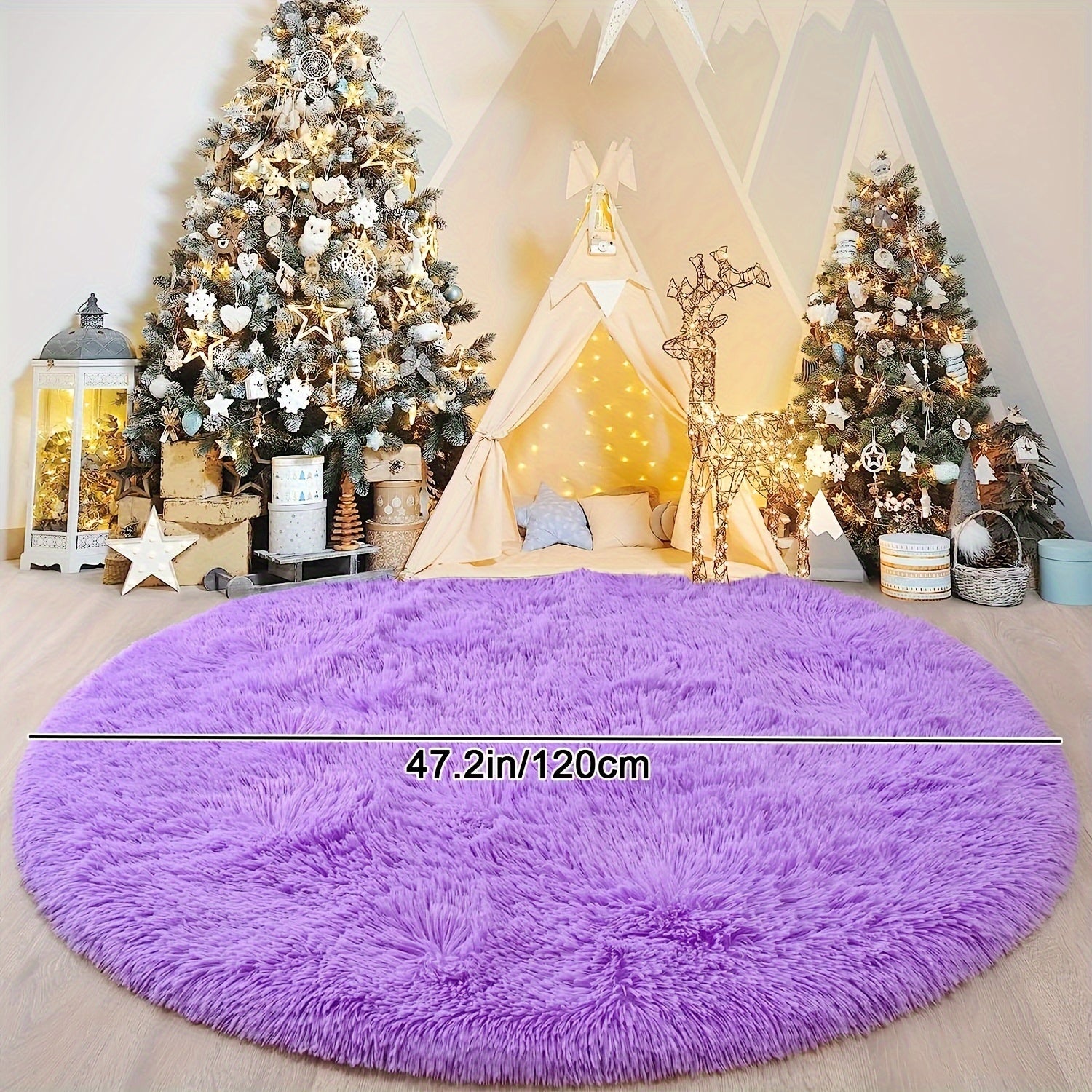 Ultra Soft Plush Rond Vloerkleed – Fluffy, Antislip, Waterdicht