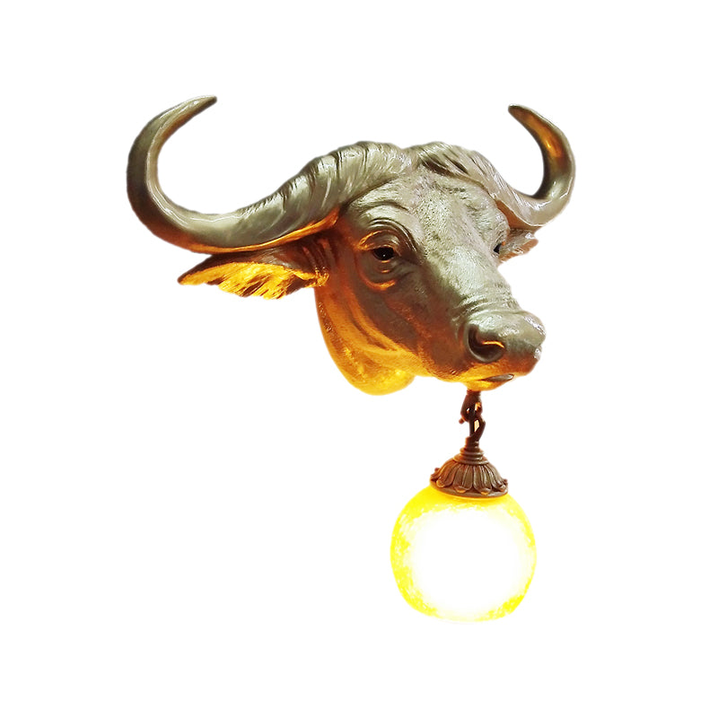 BuffaloGlow - Gouden Wandlamp met Kristallen Bol