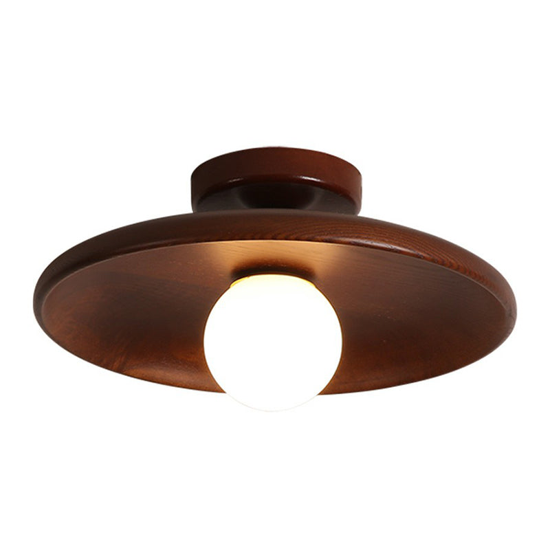 Plafondlamp Cirkelvormig Minimalistisch Hout 1 Lichtpunt