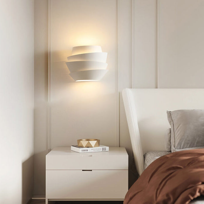 Nordic Minimalistische Lagen Halve Cilinder Ijzeren Wandlamp met 2 Lampen