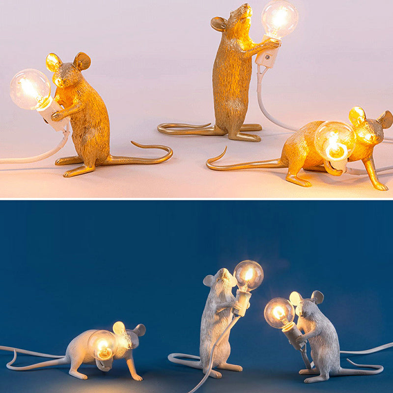 Creatieve Hars Rattenlamp - 1-licht Nachtverlichting met Uniek Ontwerp