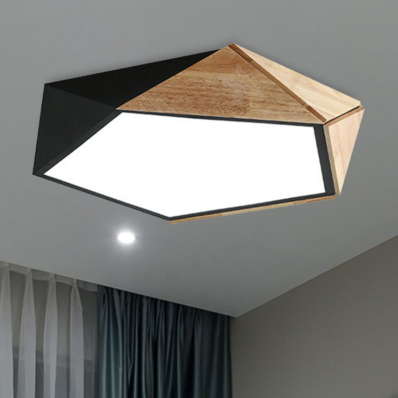 GeoLight – Geometrische Flushmount LED Plafondlamp in Metaal voor Woonkamers