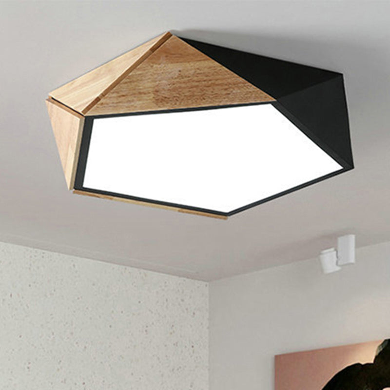 GeoLight – Geometrische Flushmount LED Plafondlamp in Metaal voor Woonkamers