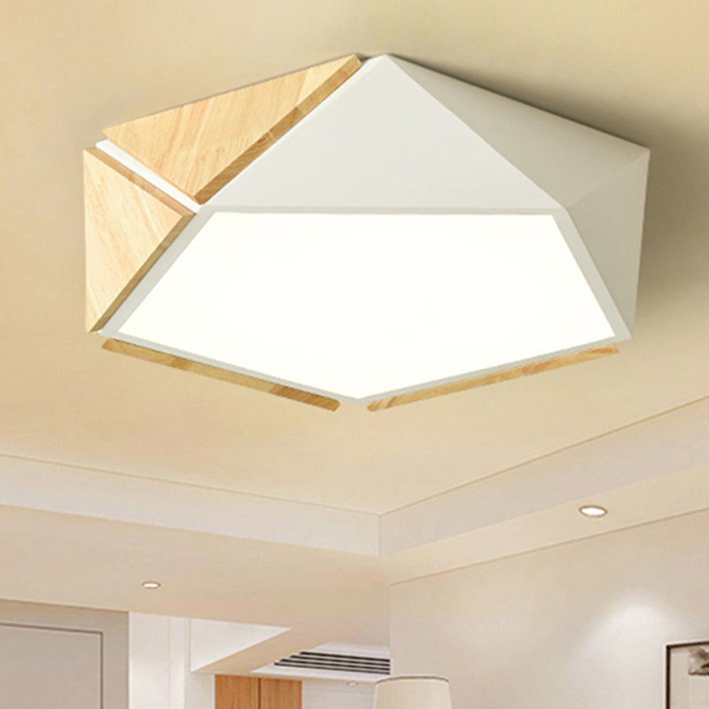 GeoLight – Geometrische Flushmount LED Plafondlamp in Metaal voor Woonkamers