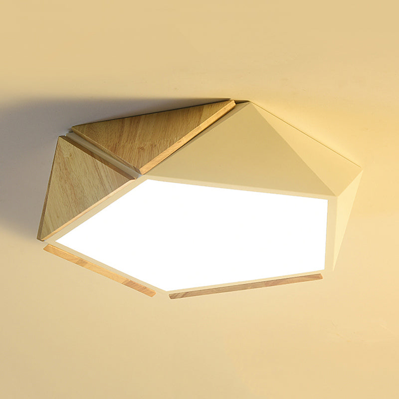 GeoLight – Geometrische Flushmount LED Plafondlamp in Metaal voor Woonkamers