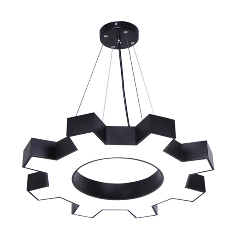 Gear Shaped Gym Hanglamp - Metallic Moderne Stijl LED Hangende Lamp Armatuur