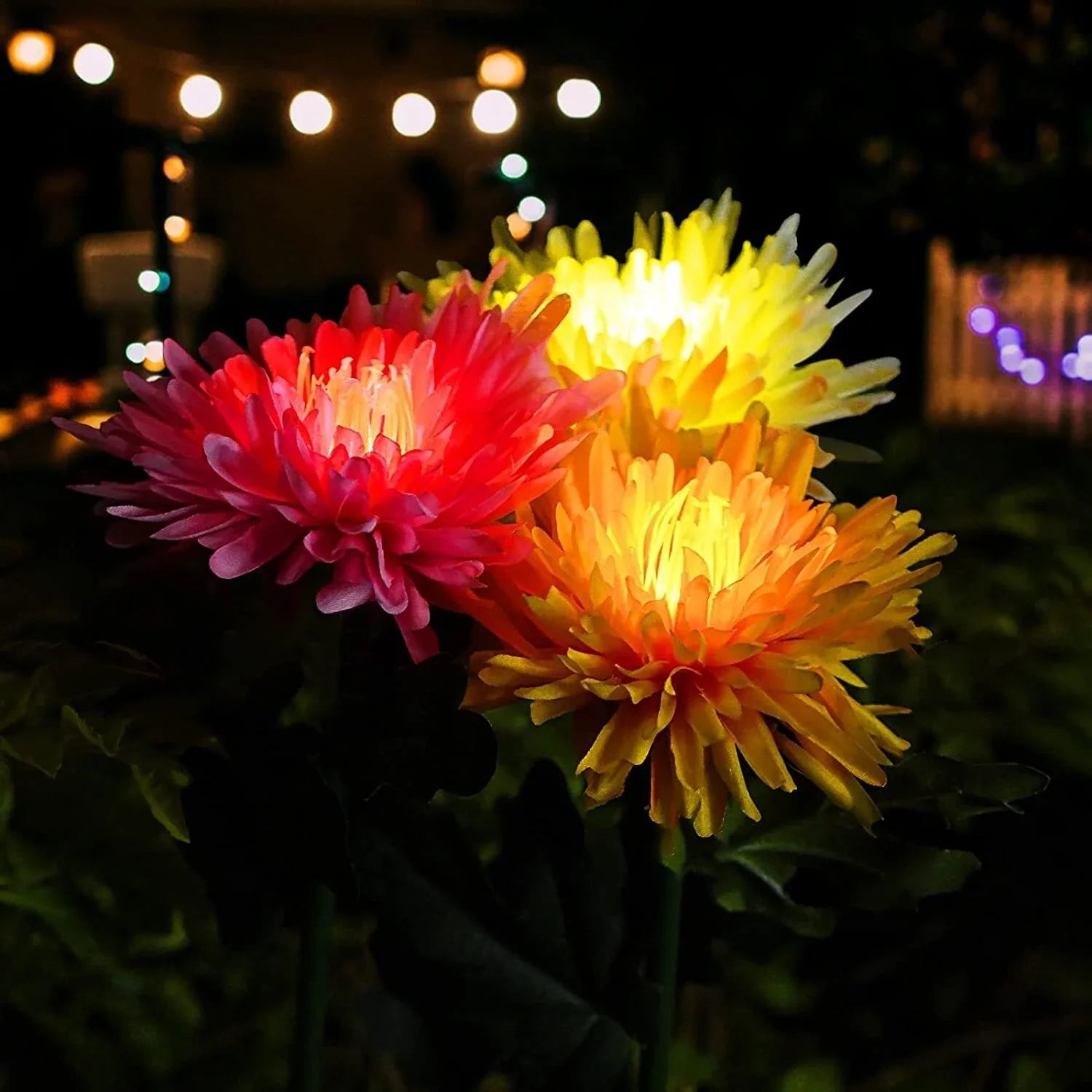 Chrysant tuinpaal LED verlichting op zonne-energie