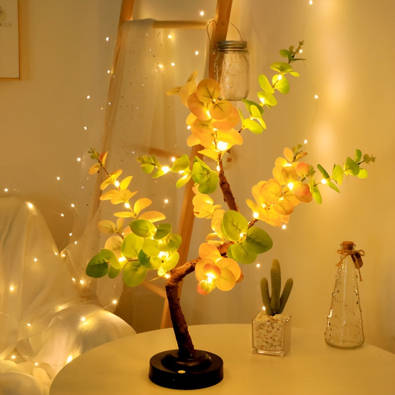 EucalyptusGlow - LED Bonsai Boomlamp Met USB/Batterij Aandrijving