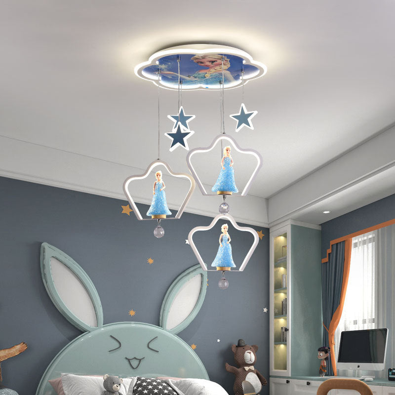 PrincessHanglamp - Cartoon LED Acryl Suspensielamp voor Meisjes Slaapkamer