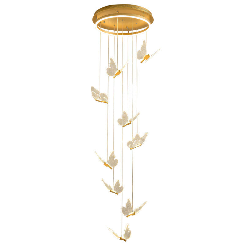 Glanzende Spiraal LED Hanglamp in Goud