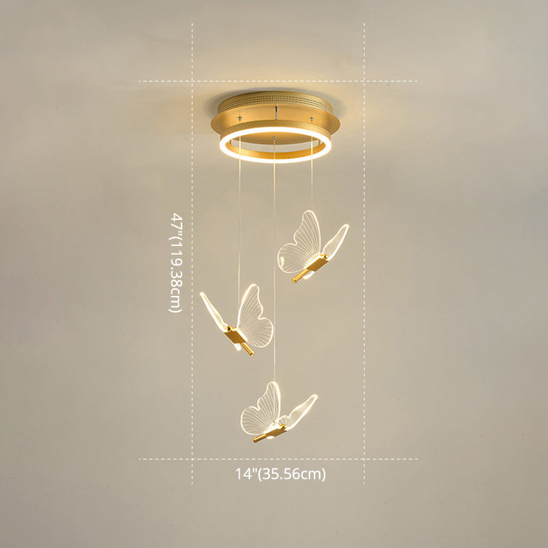 Glanzende Spiraal LED Hanglamp in Goud