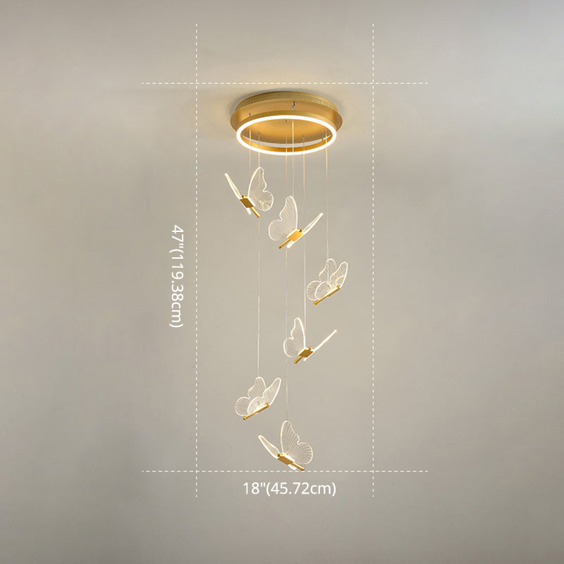 Glanzende Spiraal LED Hanglamp in Goud