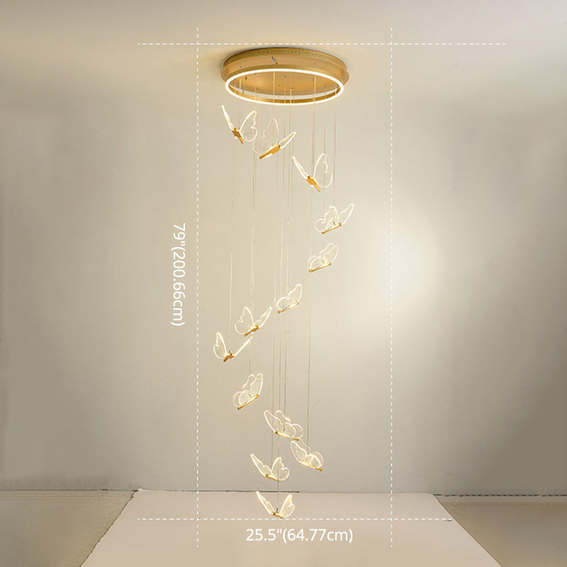 Glanzende Spiraal LED Hanglamp in Goud