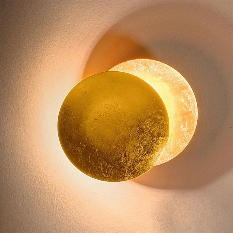 Elif LED Wandlamp - Goud/Rood Brons Metaal