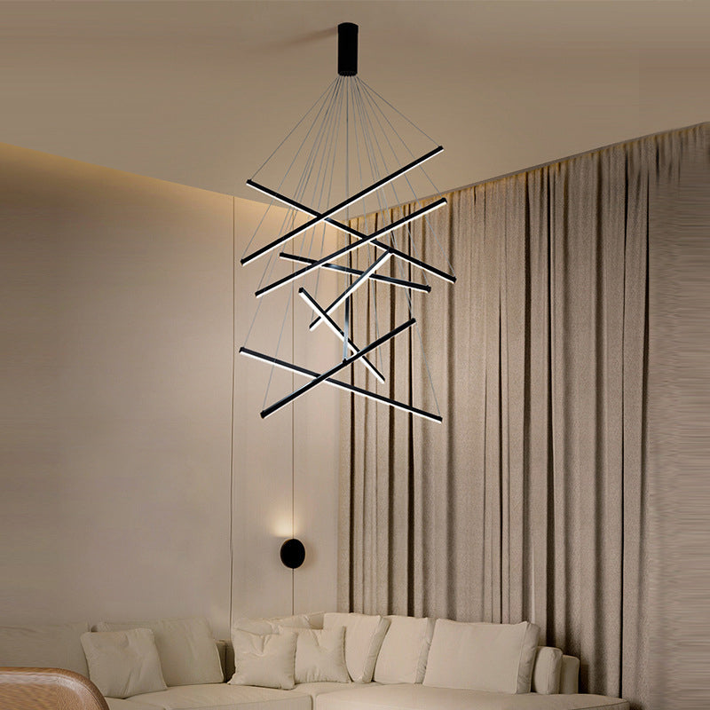 Zwart LED Hanglamp Stijl Minimalistisch Metaal voor Lobby