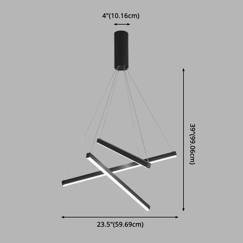 Zwart LED Hanglamp Stijl Minimalistisch Metaal voor Lobby