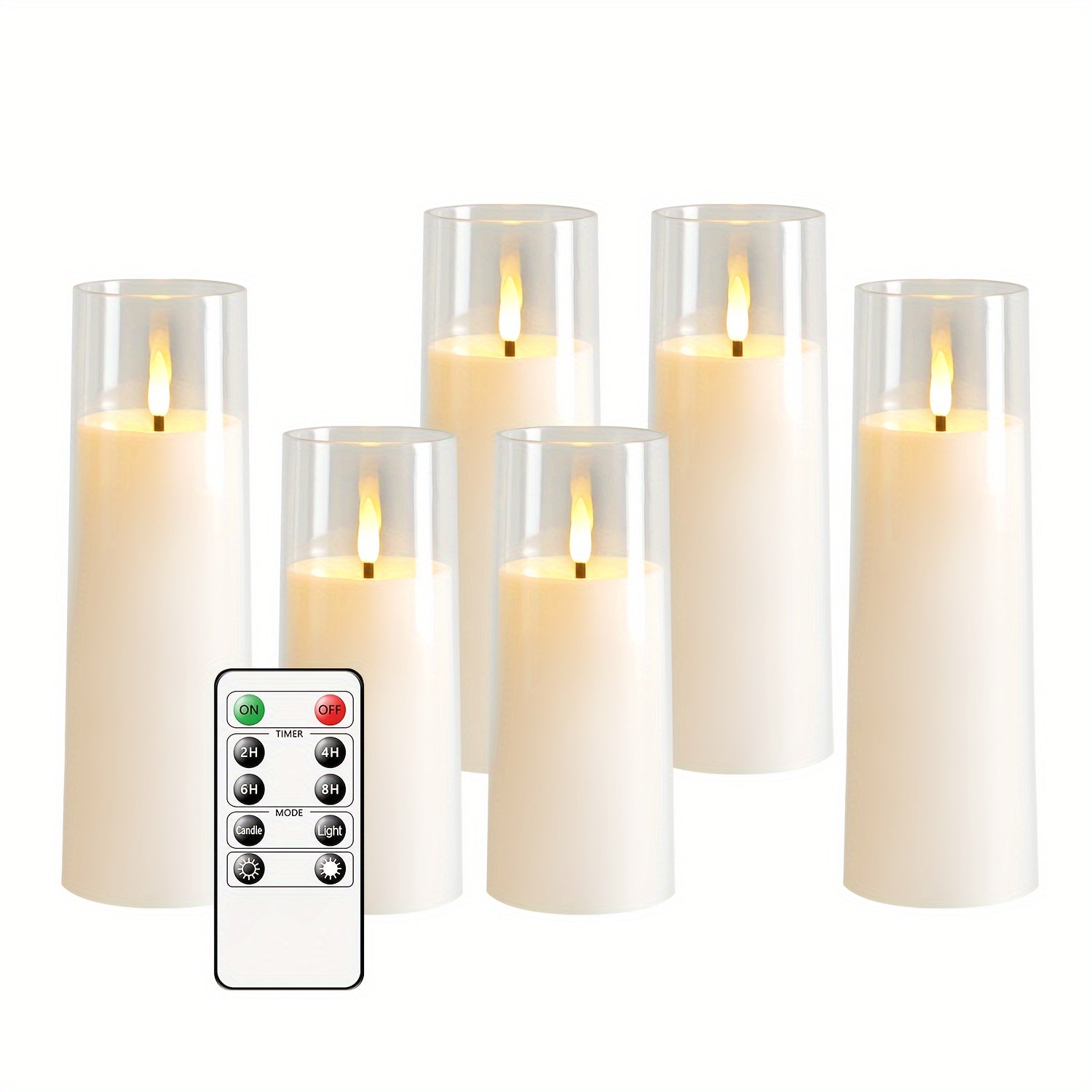 5pcs LED Flikkerloze Kaarsen met Afstandsbediening - Voor Kerst, Halloween, Bruiloft Decor