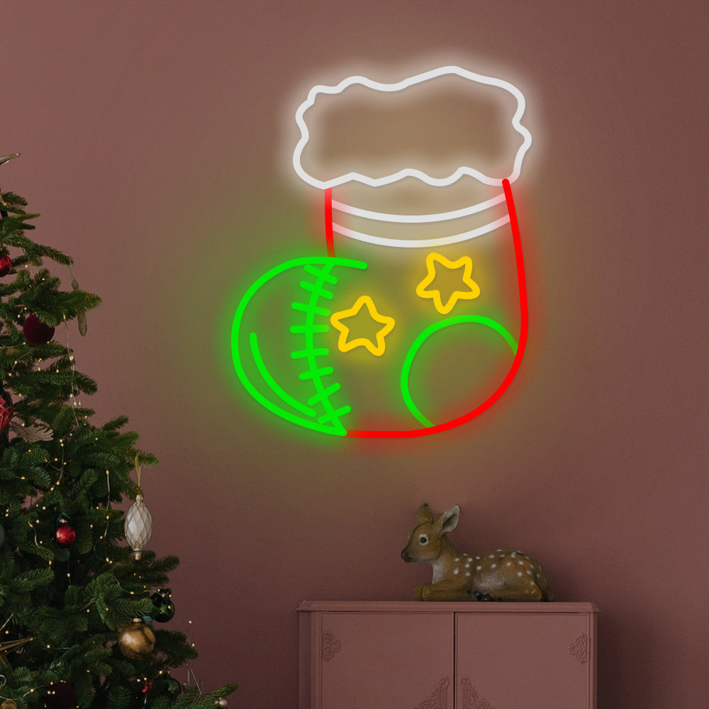 Kerstsok Decoratie LED Neon Lamp