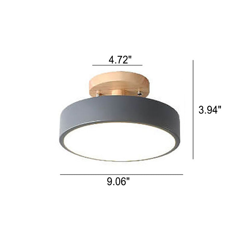 Scandinavische Stijl Ronde LED Semi-Inbouw Plafondlamp