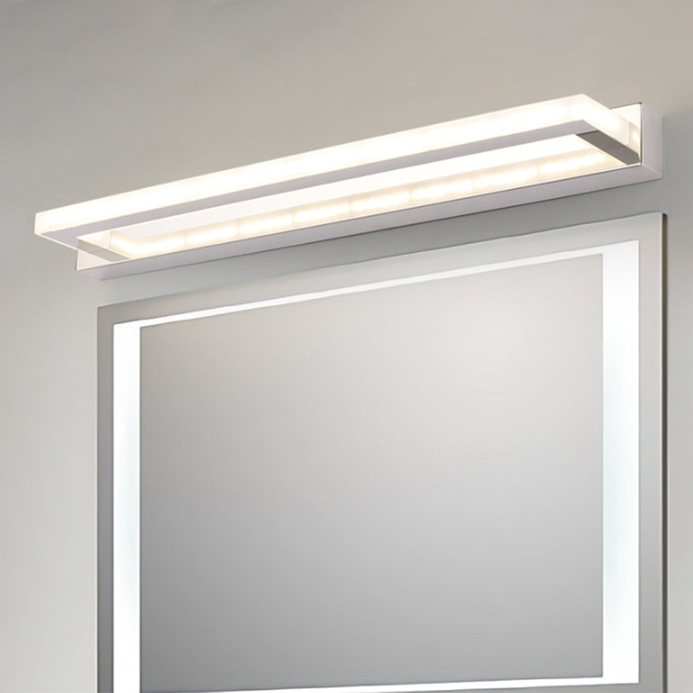 Leigh Rechteckige Spiegelfront LED Wandlamp - Slaapkamer Metaal/Acryl