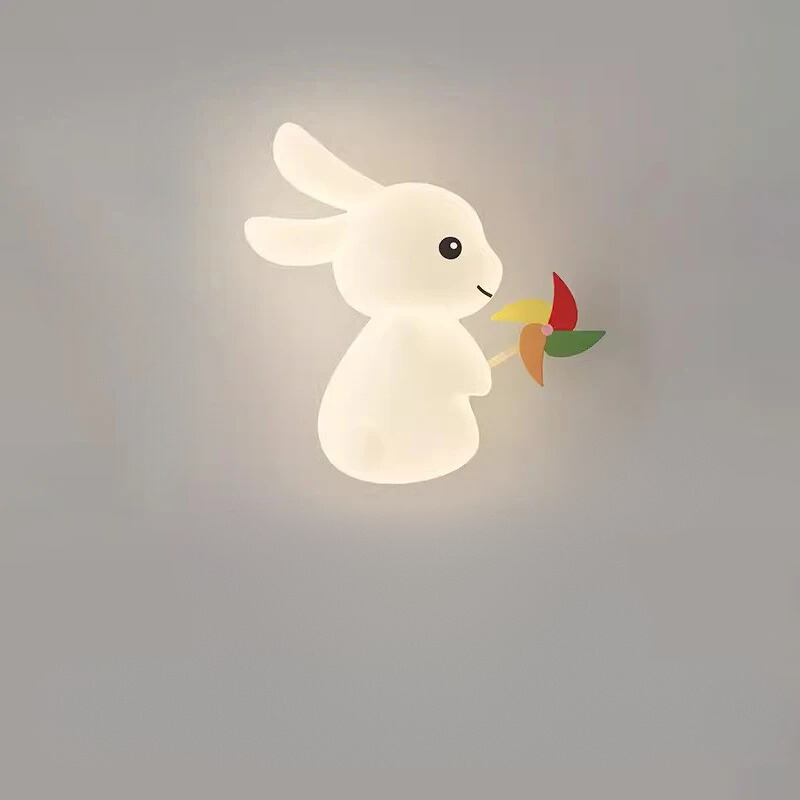 RabbitLicht - Schattige LED Konijnen Wandlamp voor Kinderkamers