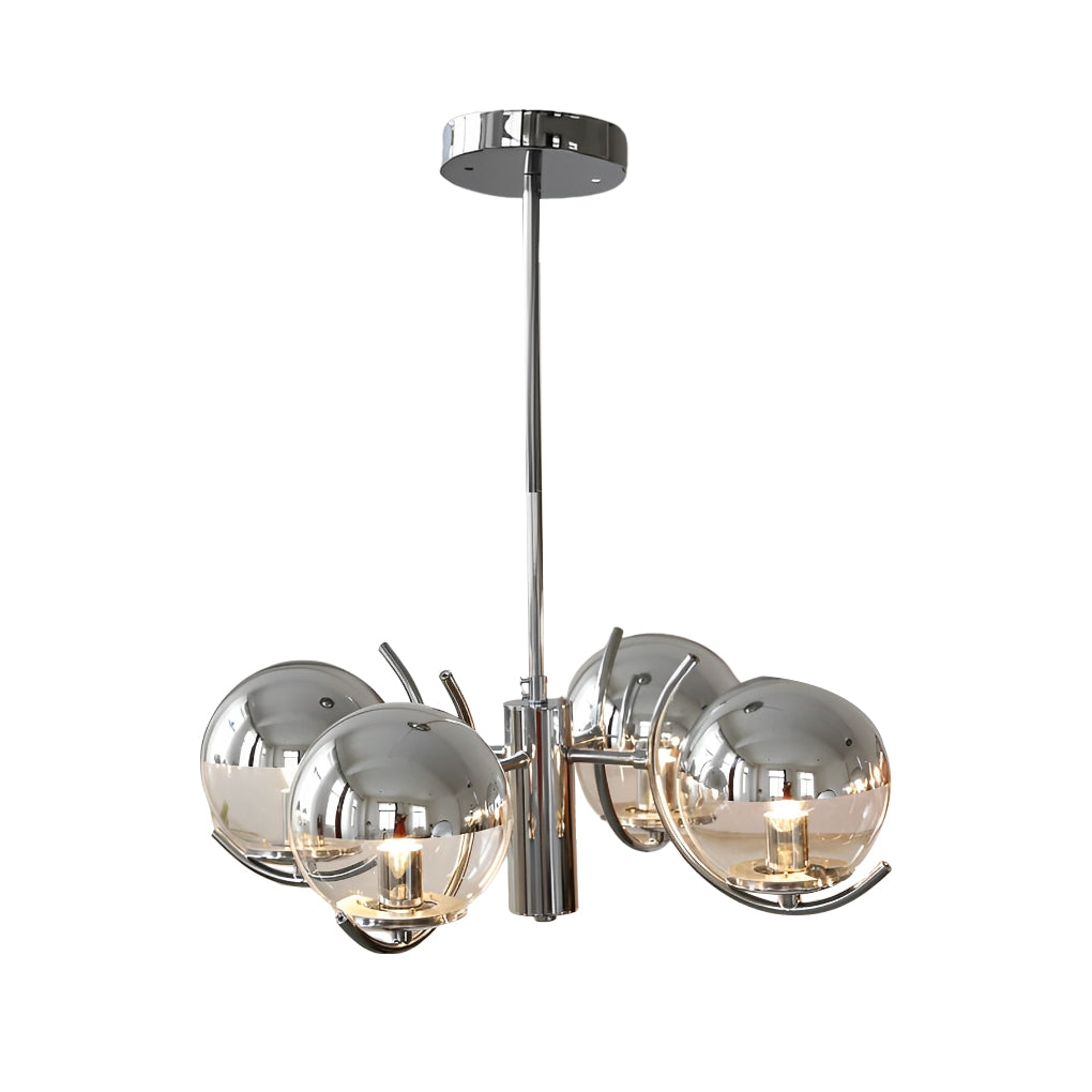 4/5-lichts Glazen Globe Bal Electroplating IJzer Nordic Kroonluchter