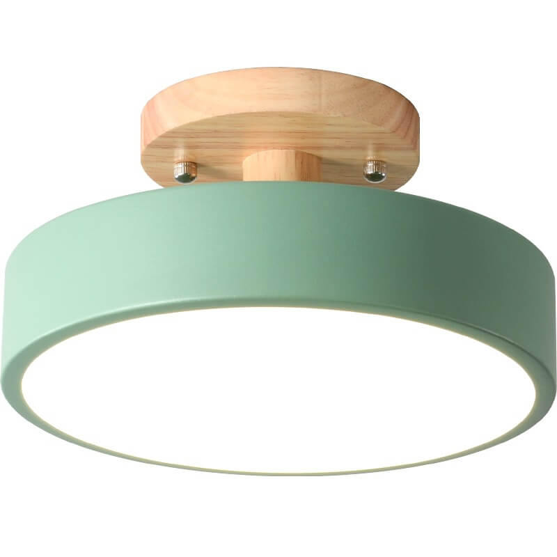 Scandinavische Stijl Ronde LED Semi-Inbouw Plafondlamp