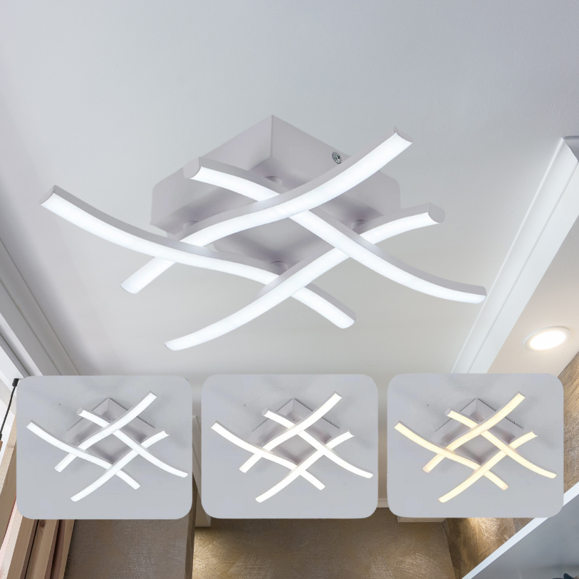 BrightEase LED Plafondlamp - Modern Design, Dimbaar, 24W, Driekleurenlicht