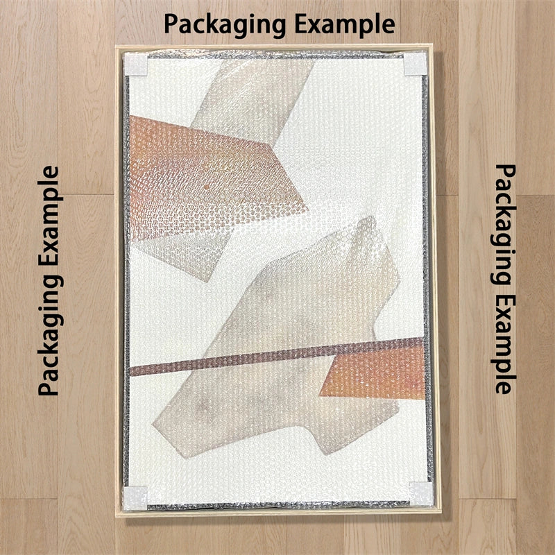 Beige & Bruin Abstract Textuur Schilderij Canvas #BB022