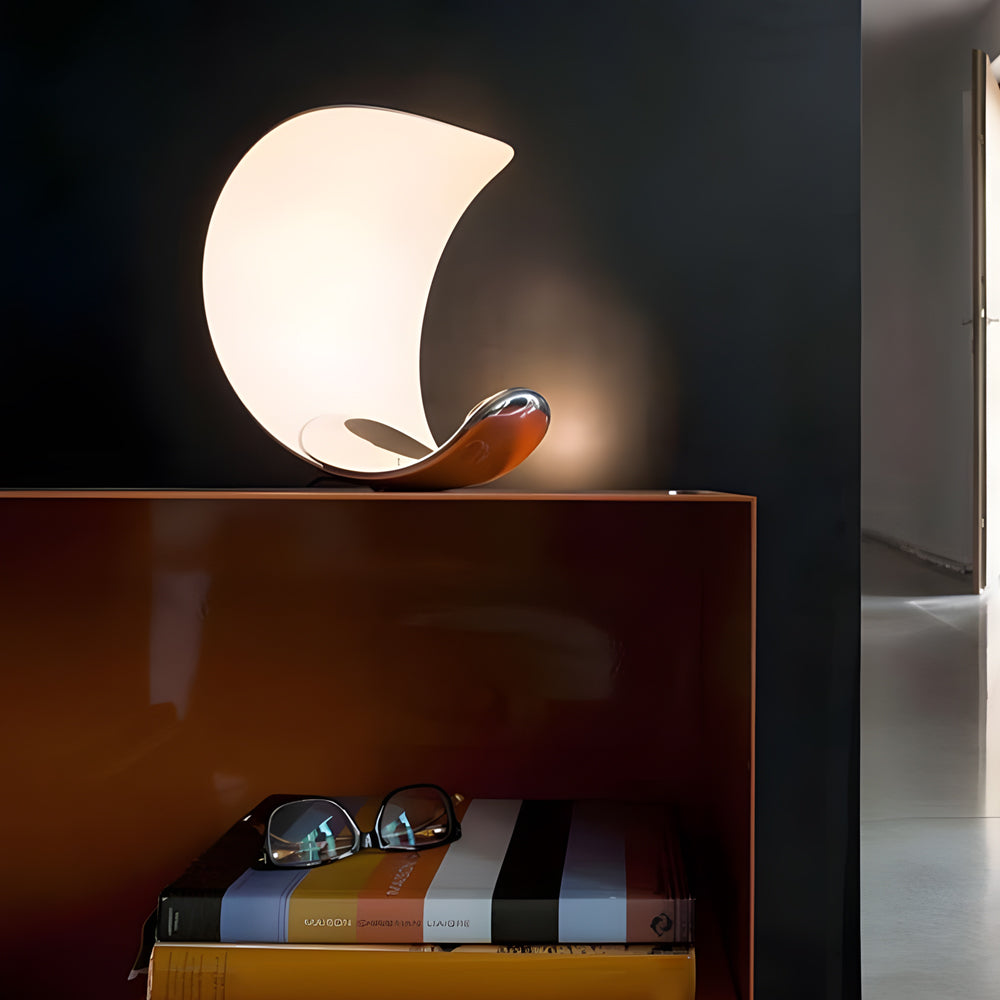 LumiMoon - Maanvormige LED Tafellamp met Touch Dimmer