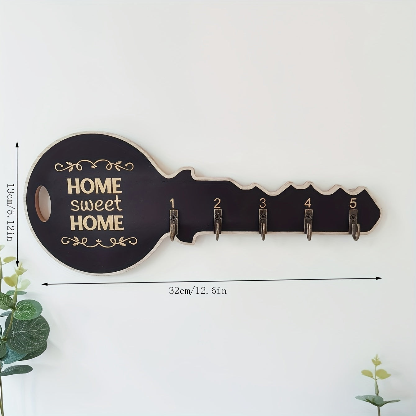 RusticHook - Retro Wanddecoratie Zwevende Planken met Sleutelhaken