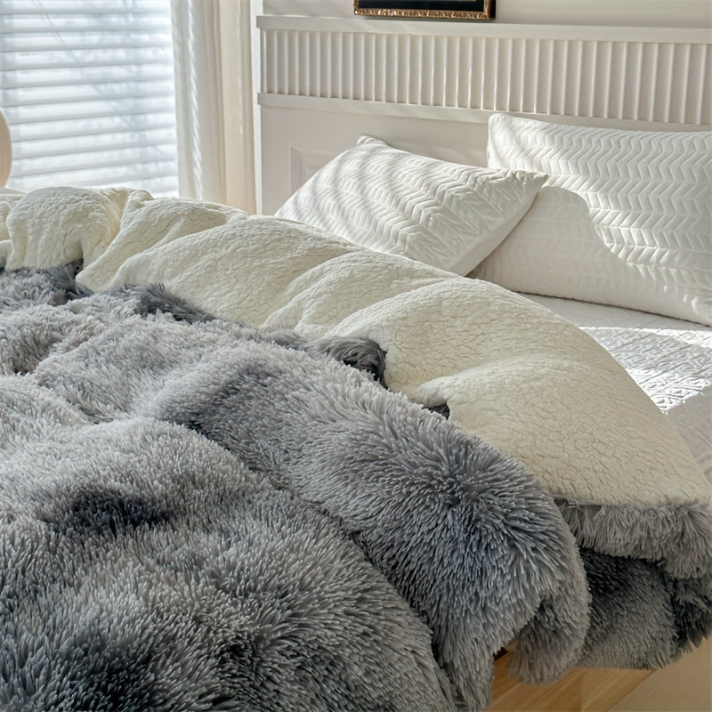 Dikke Warme Plush Lamsvel Deken - Zachte Fluffy Beddengoed voor Herfst en Winter