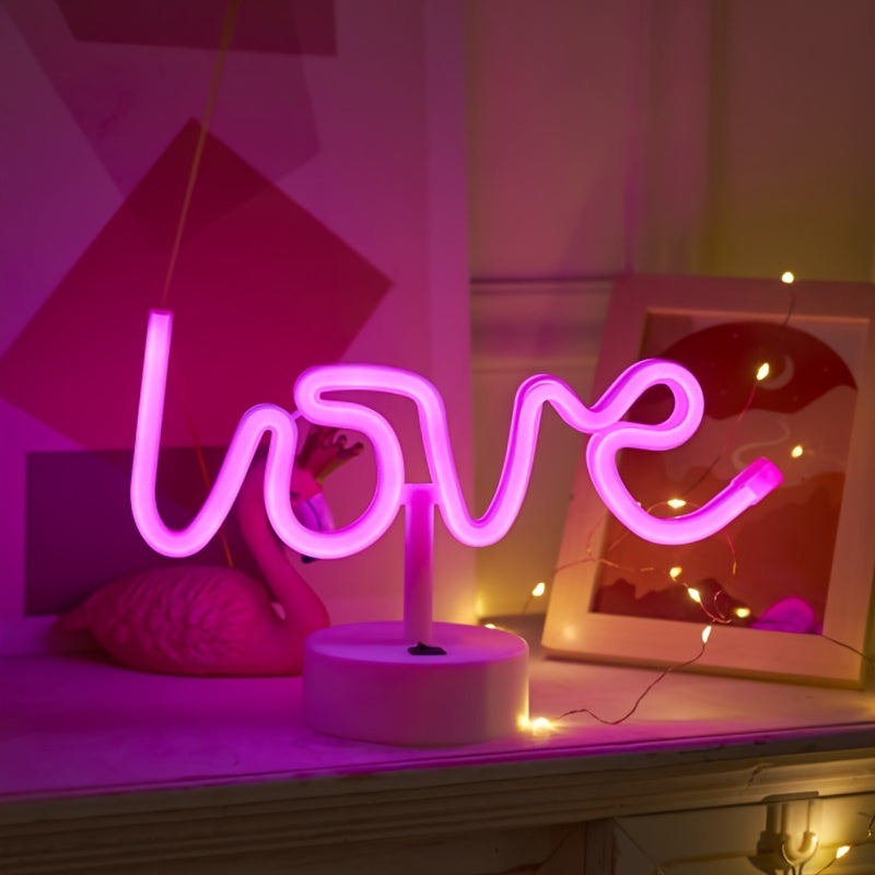 NeonLiefde - LED Neon Tafellamp voor Slaapkamer en Feestdecoratie