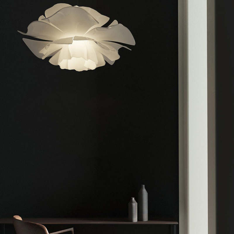 FloraLuxe - Moderne Design Hanglamp Bloem Wit Metaal Woonkamer Slaapkamer