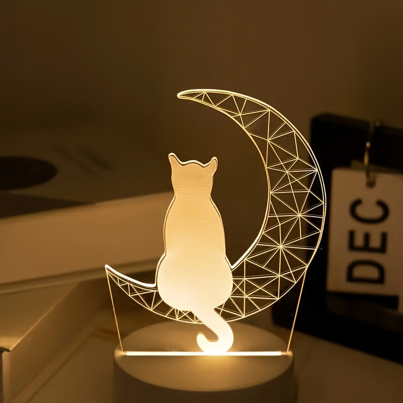 MaanLamp - 3D Kat USB Tafellamp