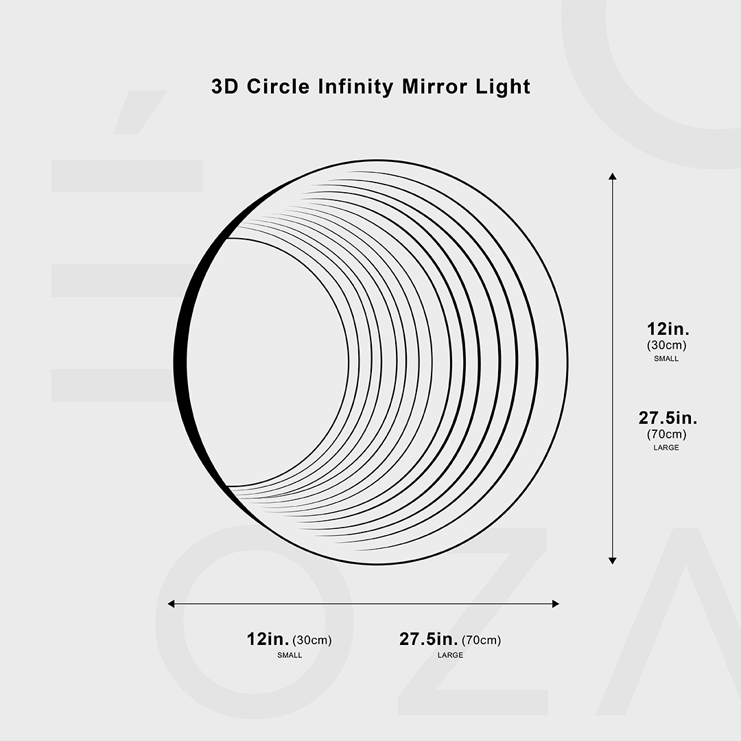 3D Cirkel Infinity Spiegel Wandlamp