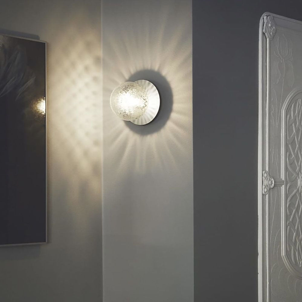 Valentina Modern LED Plafond/Wandlamp Eetkamer Zwart/Goud Glas