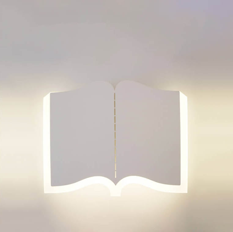 Minimalistische 1-licht LED-wandlamp van ijzer in boekvorm