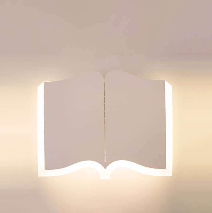 Minimalistische 1-licht LED-wandlamp van ijzer in boekvorm