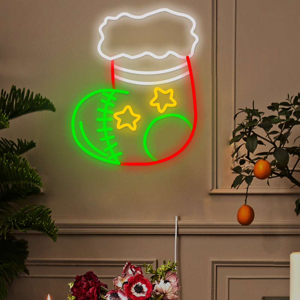 Kerstsok Decoratie LED Neon Lamp