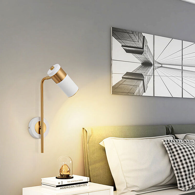 Moderne minimalistische Spotlight draaibare LED-wandlamp van ijzer