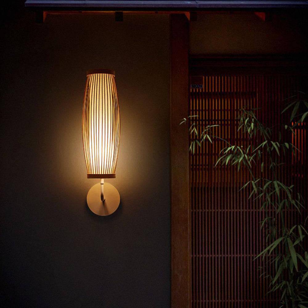 Muto Japanse LED Wandlamp - Binnen - Slaapkamer/Woonkamer - Bamboe