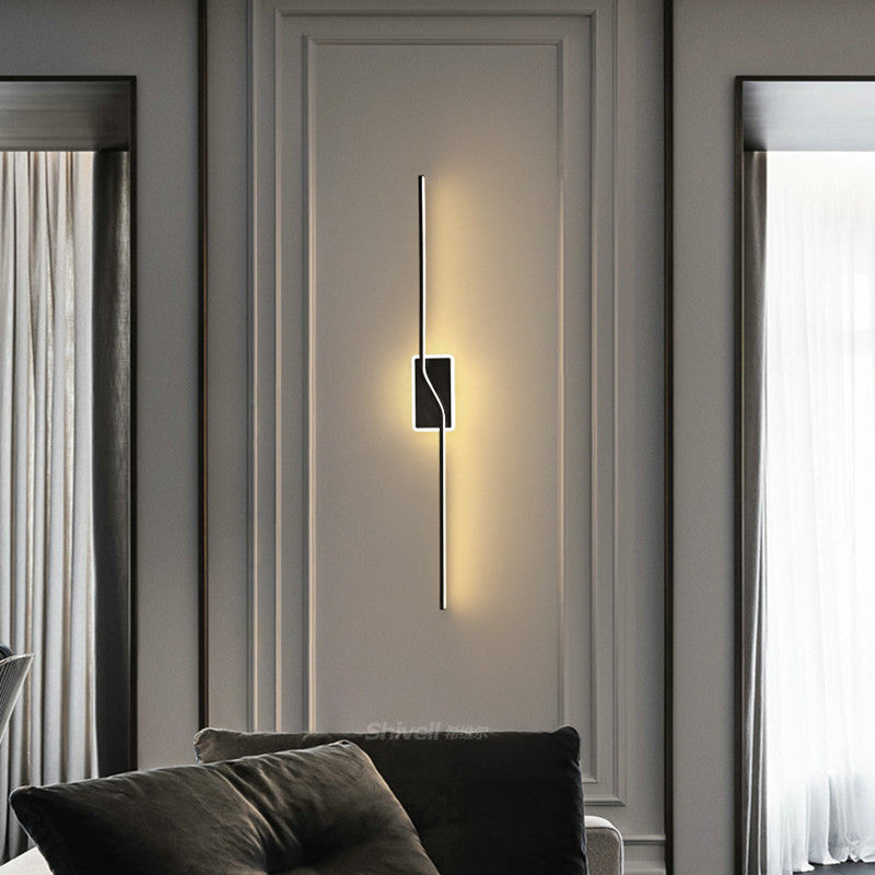 Moderne Minimalistische LED Wandlamp Zwart/Goud