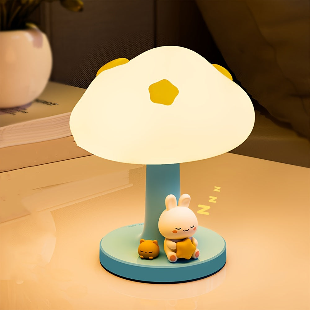 CozyCloud - USB Oplaadbare Siliconen Tafellamp met Dimbare LED Verlichting