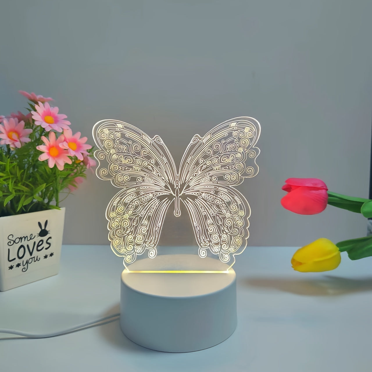 ButterflyGlow - 3D LED Nachtlamp met Geometrisch Design