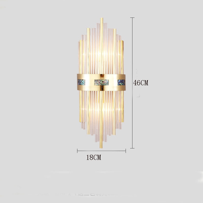 Crystal Kristal LED Wandlamp Goud, Woonkamer/Slaapkamer, Metaal/Acryl