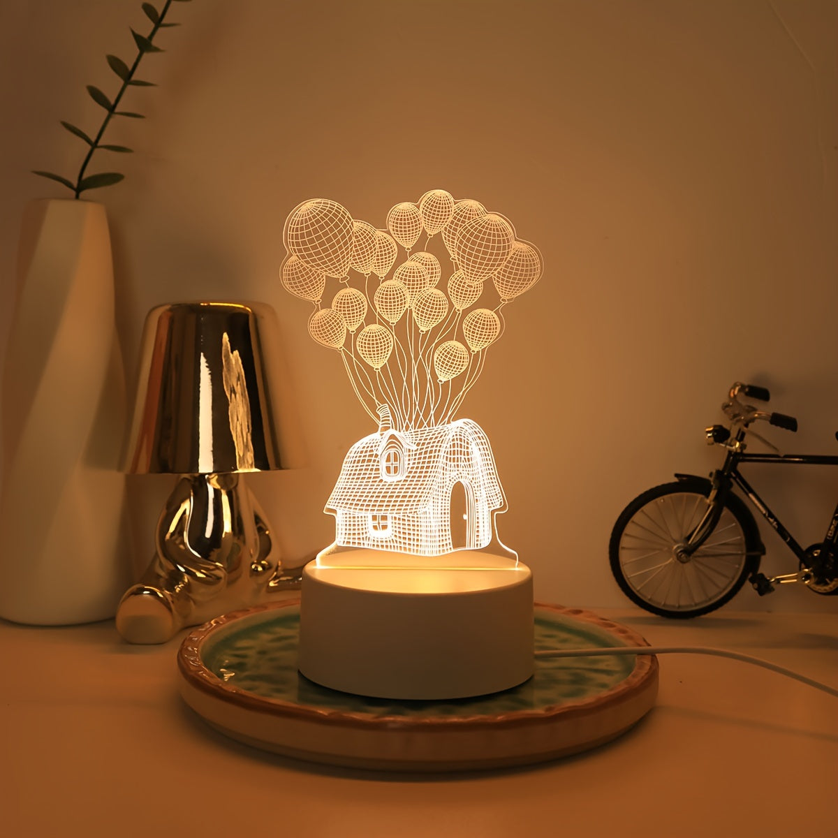 LumiBalloon - 3D LED Ballonhuis Nachtlamp USB-gevoed